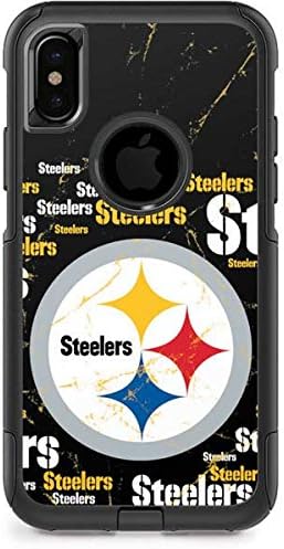 Skinit Decal Skin Compatible with OtterBox Commuter iPhone X/XS - Officially Licensed NFL Pittsburgh Steelers Black Blast Design