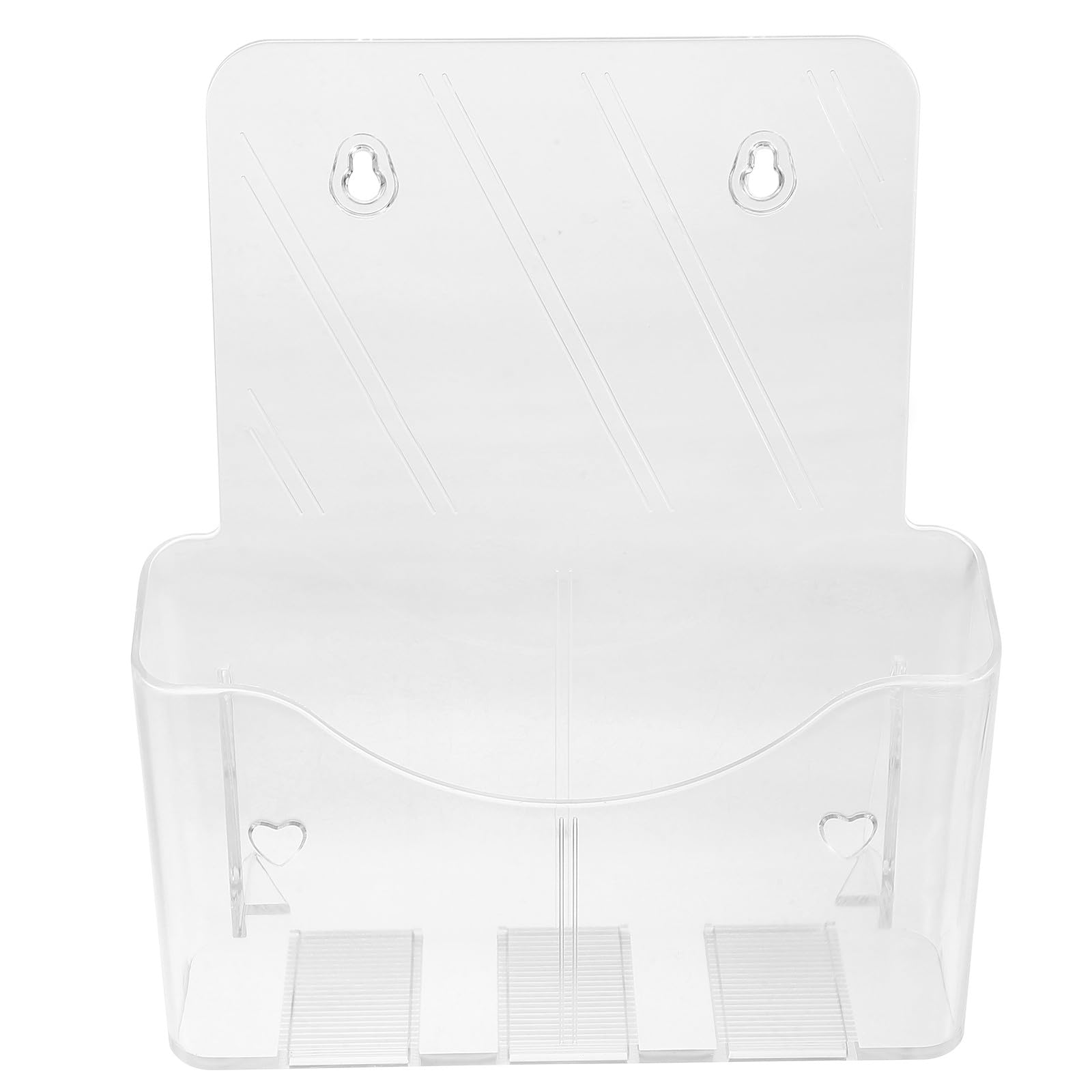 Porte-brochures et Rangement Mural Pratique Base Stable en Acrylique Transparent A4 et Organisation de Documents pour Bureau