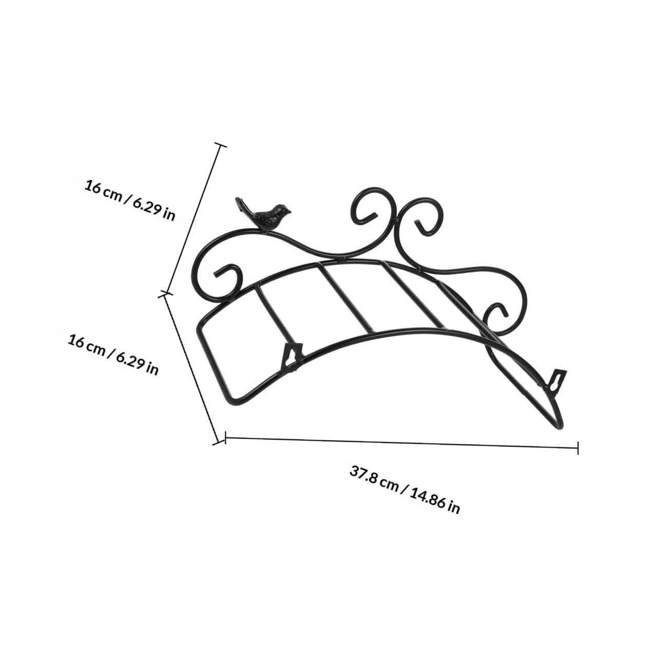 Artibetter Soporte Riego de Hierro Jardín Manguera de Estilo para Negro Antiguo, Organizador Resistente para Tubo y Almacenamiento Pared en Uso