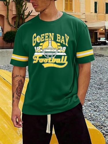 Football Shirts for Men Game Day Tshirt Football Team Fans Gift Tees Sport Season Short Sleeve Tops2