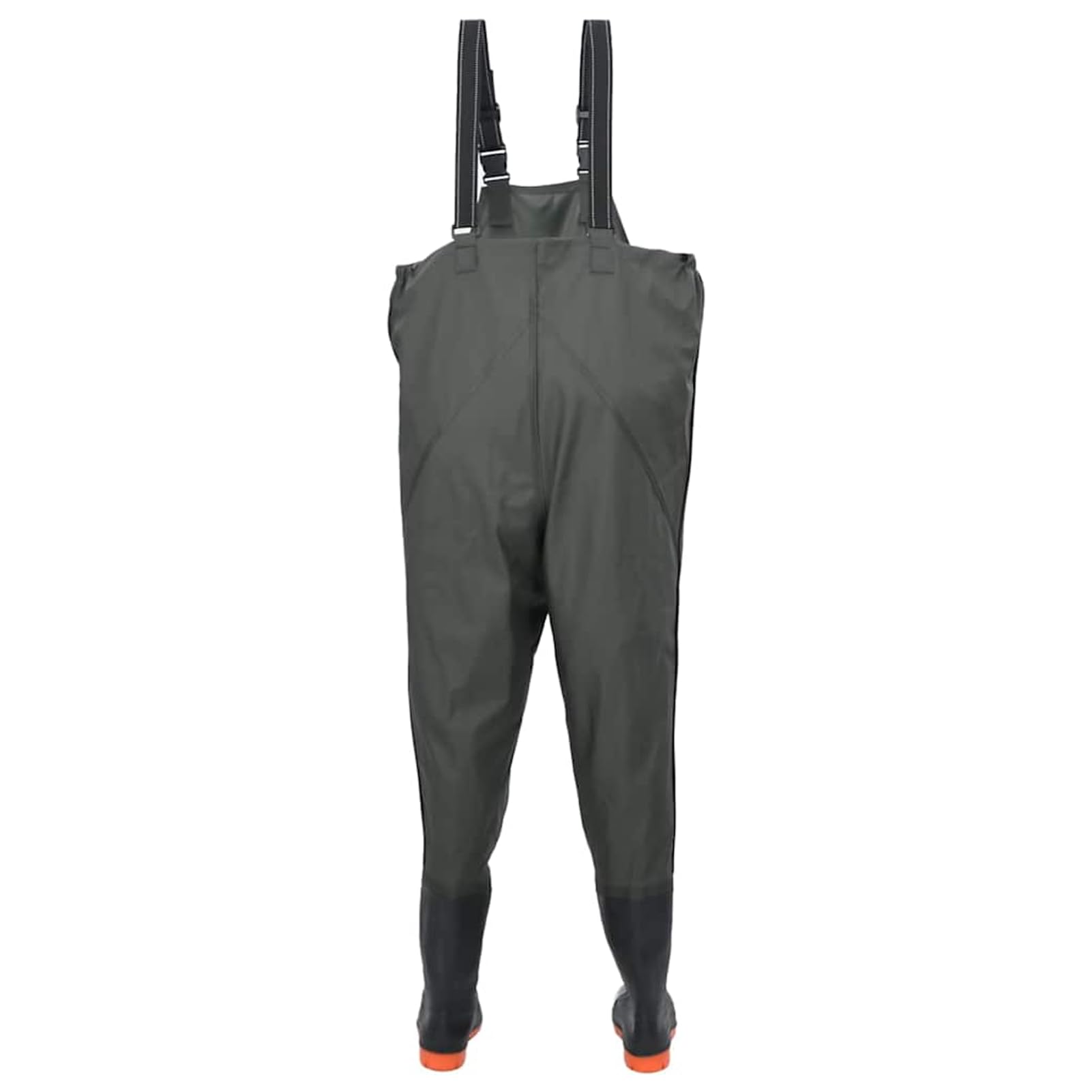 Tidyard Wathose Schwarz Größe 46, wasserdicht, PVC-Polyester 0,48mm, verstellbare Träger, für Angeln/Arbeiten/Bauernhof/Wald