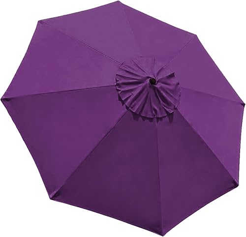 EliteShade USA Sunumbrella - Fundas de repuesto de 9 pies y 8 varillas para sombrilla de patio (solo toldo) (morado)