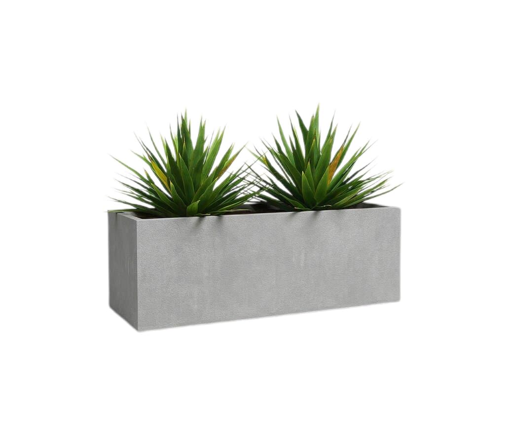 Garden Center Shop | Artevasi Jardinera Sydney 80 cm | Macetero Grande con Reserva de Agua | Doble Pared y Drenaje | Ideal Interior y Exterior | Diseño Resistente (Gris)