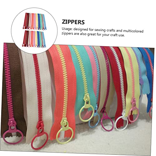 KALLORY 20 Peças Zíperes Grandes De Resina Com Zíper Decoram Suprimentos De Resina Em Massa Acessóri