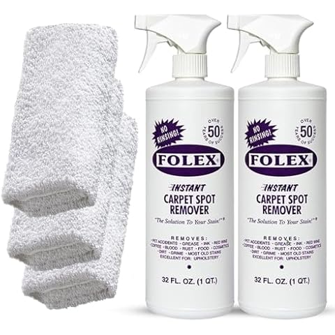 Black Swan Distribution Corp Black Swan Distributors - 2 Instant Carpet Spot Removers (32 oz) & 3 Reusable Terry Cleaning Cloths - Household Stain Treater Kit Cover