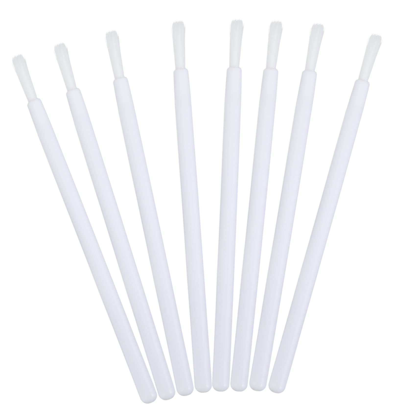 Ipetboom 100pcs Nylon Lip Brush Kit White Lip Gloss Brush Lipstick Applicator Makeup Tools Safe Practical