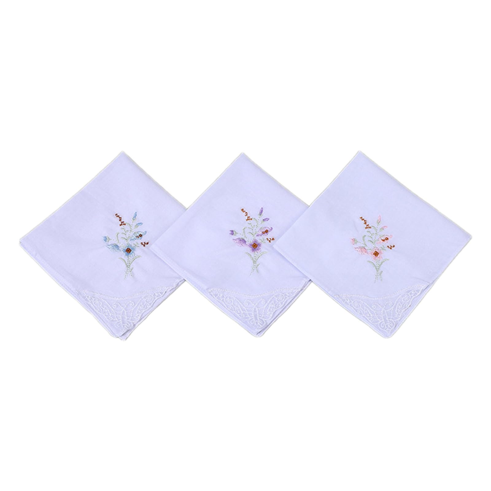Fentency Embroidery Bandanas Multiuse Handkerchief Pocket Hankie Towel for Adult Unisex Square Pocket Towel Sweat Towel