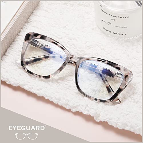 Image of EYEGUARD Blue Light Reading Glasses for Women TR90 Cat Eye Computer Eyeglasses Fashion Spring Hinge Readers