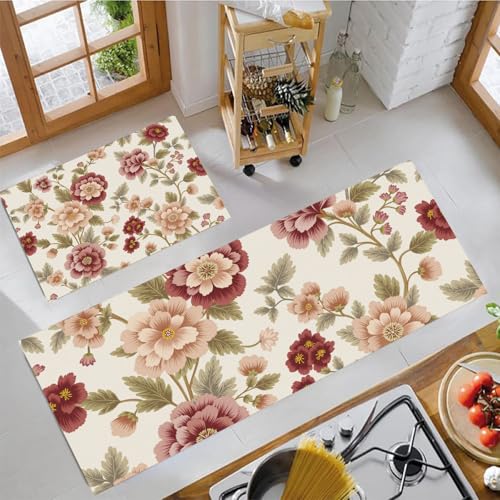 Tapis de cuisine antidérapant et absorbant lavable lot de 2
