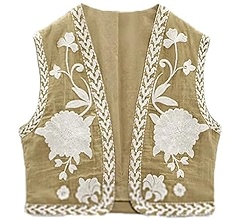 トップス Eaphi EMBROIDERY CORD VEST beige トップス Eaphi EMBROIDERY CORD VEST beige EMBROIDERY CORD VEST