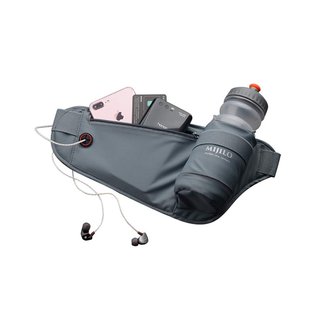 Running Belt Hydration Waist Pack with Water Bottle Holder,Unisex Belt Pack Waist Pouch Fanny Bag,Waterproof,Reflective,for Hiking,Cycling