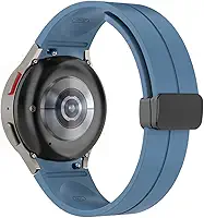 Pulseira de Silicone Magnética marca 123smart compatível com Galaxy Watch 4 Watch 5 Watch 6 Watch 7 40mm 42mm 43mm 44mm 45mm 46mm 47mm