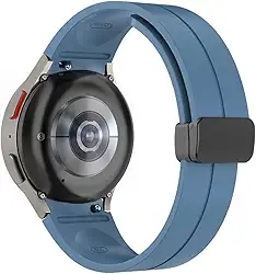 Pulseira de Silicone Magnética marca 123smart compatível com Galaxy Watch 4 Watch 5 Watch 6 Watch 7 40mm 42mm 43mm 44mm 45mm 46mm 47mm