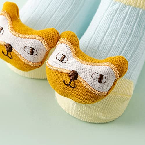 Spring and Summer Children Infant Infant Shoes Boys and Girls Floor Shoes Solid Color Cartoon Animal Head Shape Baby Size 2 Shoes Girls4