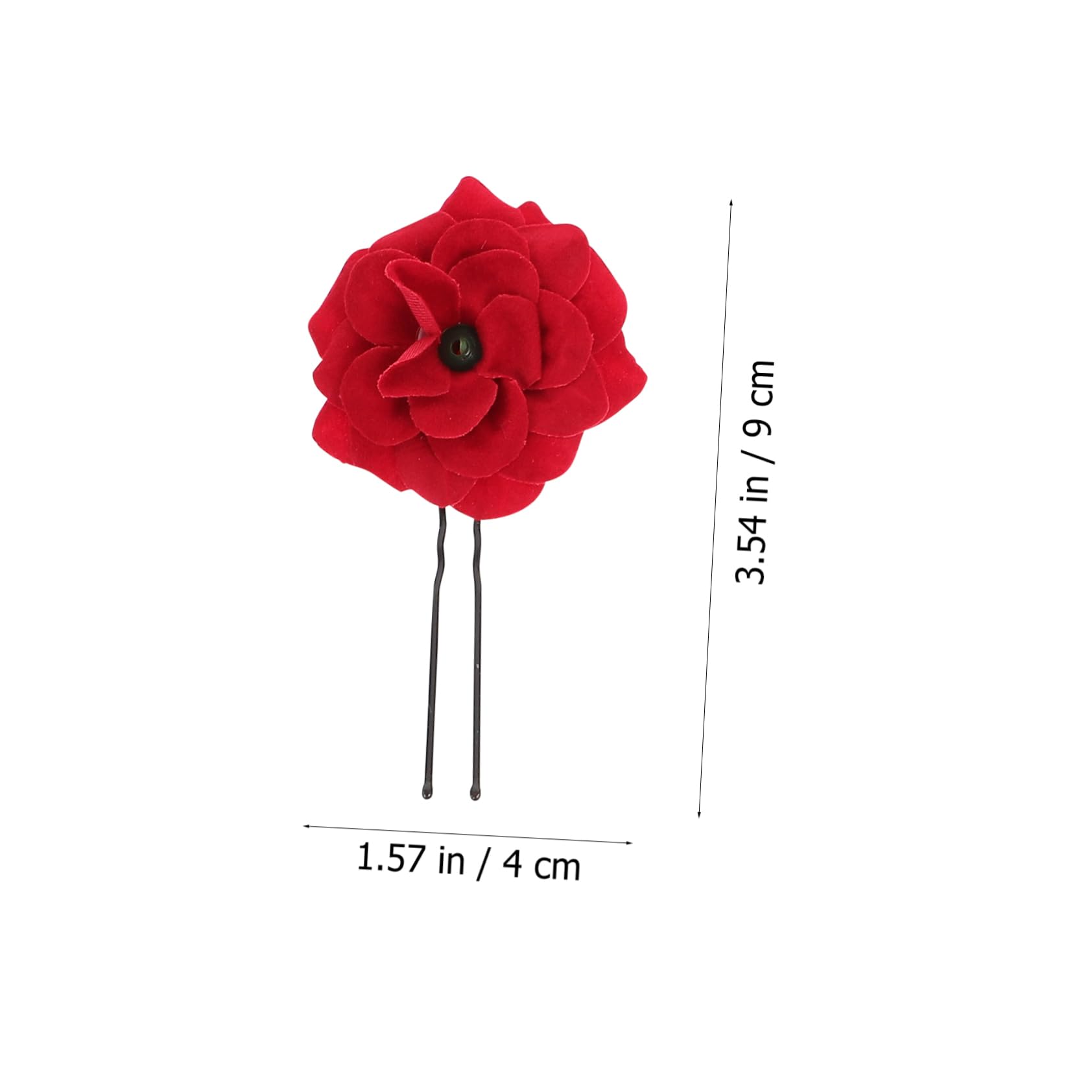 FRCOLOR 10 Sets – Langlebiger Haarschmuck Für Die Braut Haarnadel Dekorative Haarnadel Braut-haarstab Rosenblume Haarstäbchen 6 Stück X 10