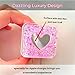 Luxury Cable Protector for iPhone18W/20W Charger Protector Cover,Cute Love Heart Mirror Design,Phone Charger Cord Protector for Women Girl,Soft Cable Protector Cover,Data Line Cable Wire Saver-Pink