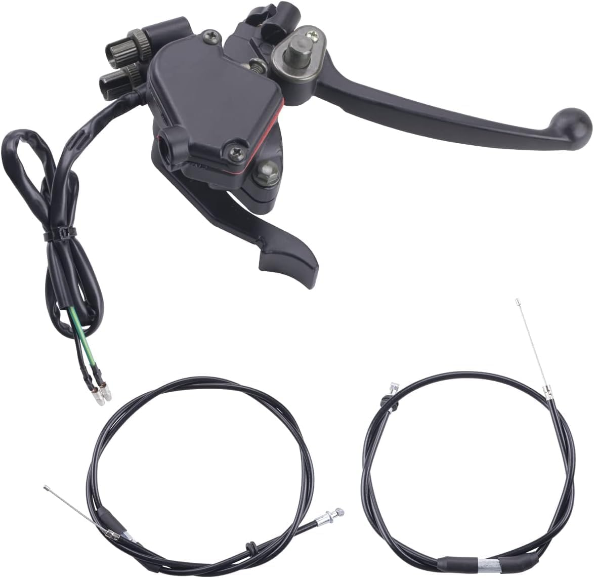 7/8'' Thumb Throttle with Dual Brake Lever Assy 50 & 90cc throttle cable Compatible with 50cc 90cc 150cc 250cc ATV Quad Roketa Taotao Sunl Kazuma