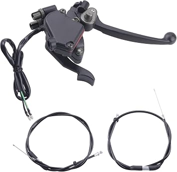 7/8 Thumb Throttle with Dual Brake Lever Assy 50 & 90cc throttle cable Compatible with 50cc 90cc 150cc 250cc ATV Quad Roketa Taotao Sunl Kazuma