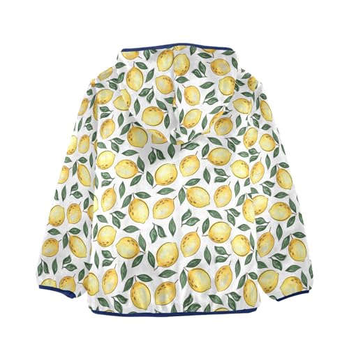 Lemon Toddler Fleece Jacket Baby Boys Hooded Zipper Long Sleeve Thick Warm Outerwear 3-10 Years2