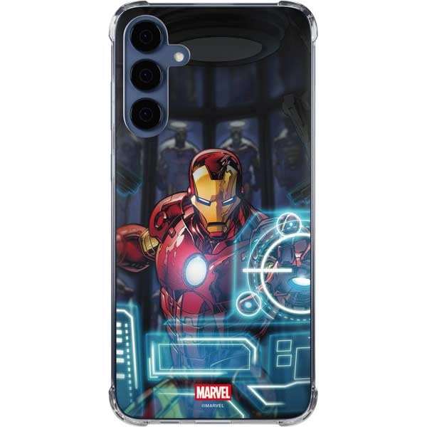 Skinit Clear Phone Case Compatible with Galaxy S24 - Officially Licensed Marvel Iron Man New Armor Design