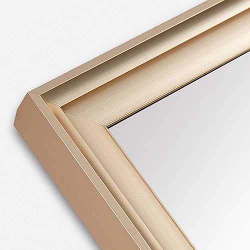PRMAL Espejos espejo de baño espejo de maquillaje cuadrado con borde dorado claro europeo espejo de maquillaje HD a prueba de explosiones resistente
