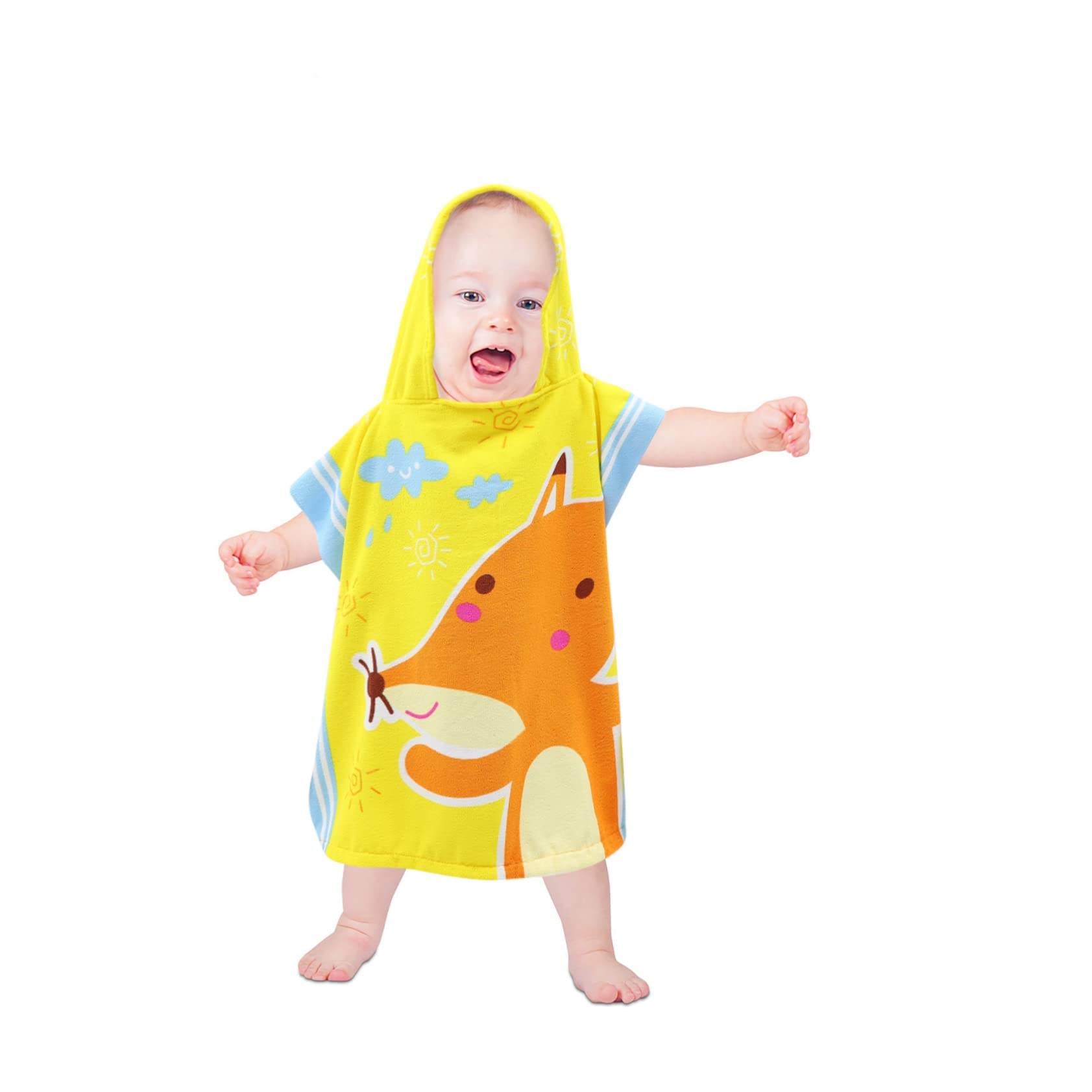 VICASKY 5pièces Serviette De Bain à Capuche pour Garçon Fille Respirant Peignoir Ultra Doux Et Absorbant pour Plage La Baignade Anniversaires