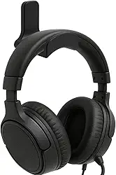 Suporte de Parede Universal para Headset, Preto, Fixação com Fita 3M ou Parafuso, Resistente até 5kg, Organizador para Fone Gamer