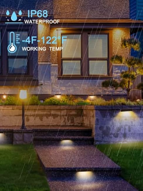 SMY Lighting 4Pack 7 Inch 2.5W LED Hardscape Lighting Retaining Wall Lights, IP68 Waterproof 12V-36V Low Voltage AC/DC Soft White 2700K Hardscape Paver Light Outdoor Step Lights 40,000 Hours Lifespan