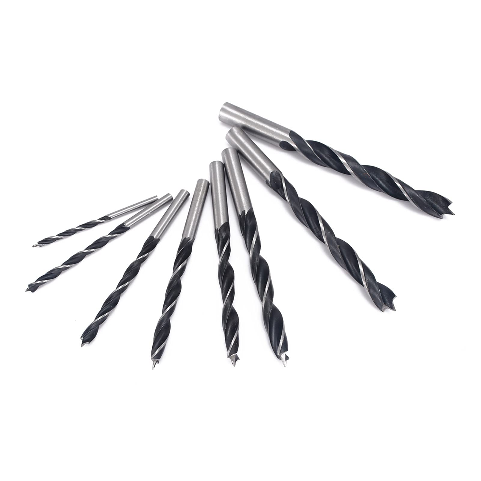 Zestawy wierteł 8 sztuk zestawu wierteł ze stali wysokowęglowej Metalowe drewno Wiertło spiralne Narzędzie do wiercenia w drewnie 3/4/5/6/7/8/9/10 mm