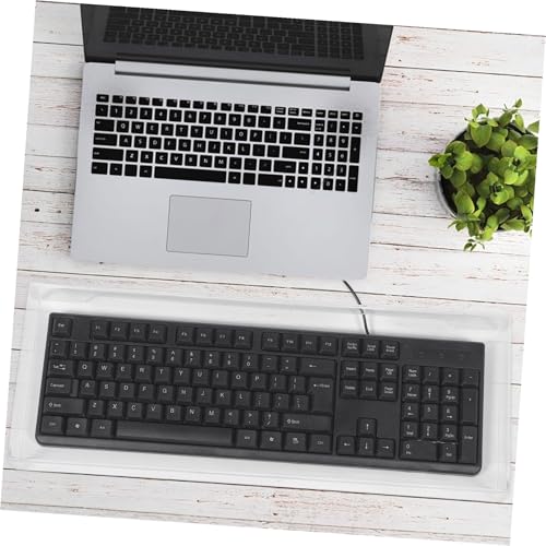 Protector de teclado acrílico transparente antipolvo impermeable para PC de escritorio 5