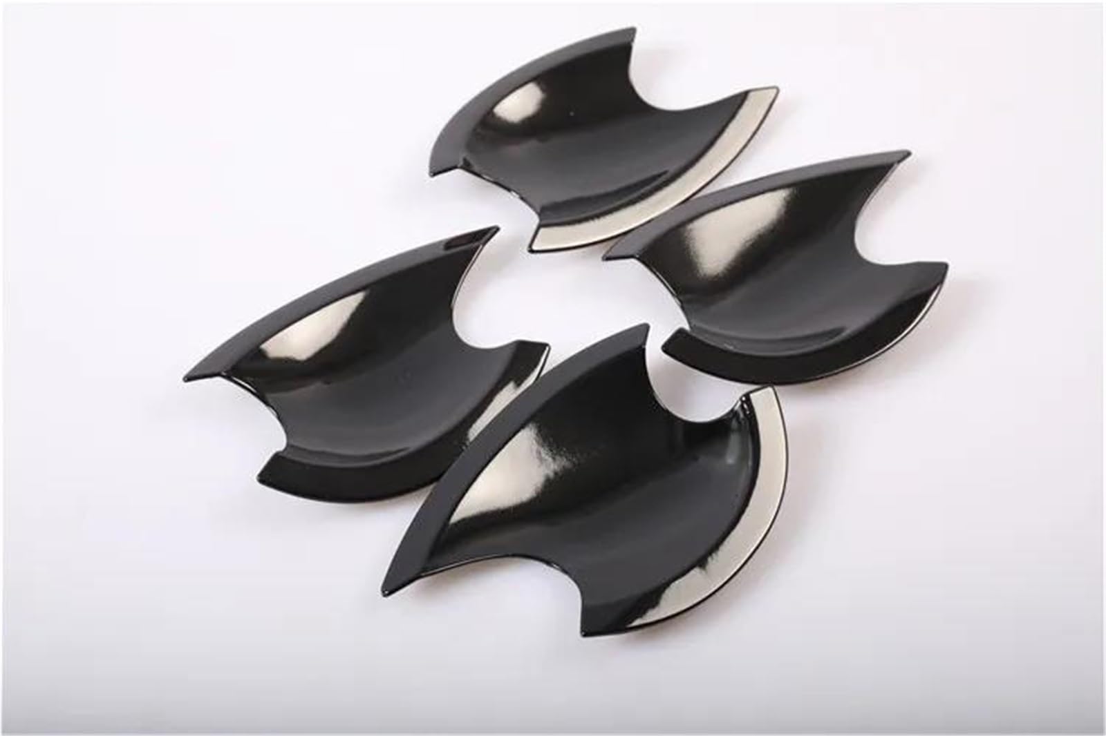 PIWINE Handle Sticker Glossy Black Chrome Car Door Handle Cover Trim Stickers for Hyundai for I30 2012-2016 Styling Accessories(Black Bowl)