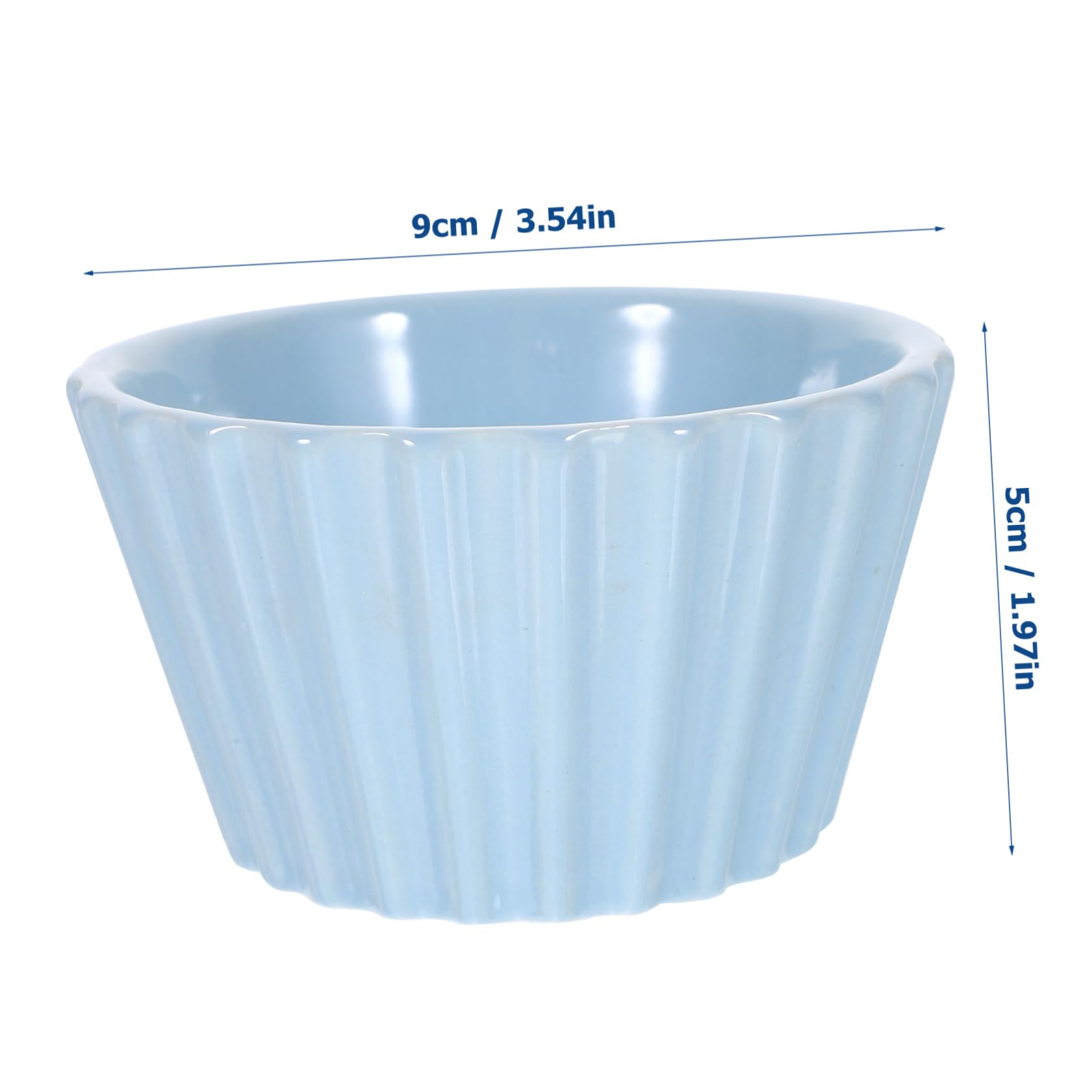 Ciieeo 2pcs Ceramic Dessert Baking Bowl Ramekin Pudding Bowls for Mousse and More for Home and Restaurant Use Smooth Edges Design