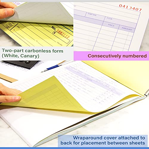 Carnet de commandes autocopiant 2 feuillets 50 liasses 21,6x25,4 cm - 7