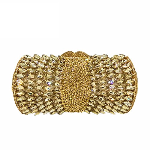 Image of Boutique De FGG Mini Sparkly Crystal Clutch Purse for Women,Evening Bags with Spikes,Wedding Party Rhinestone Clutch Handbag