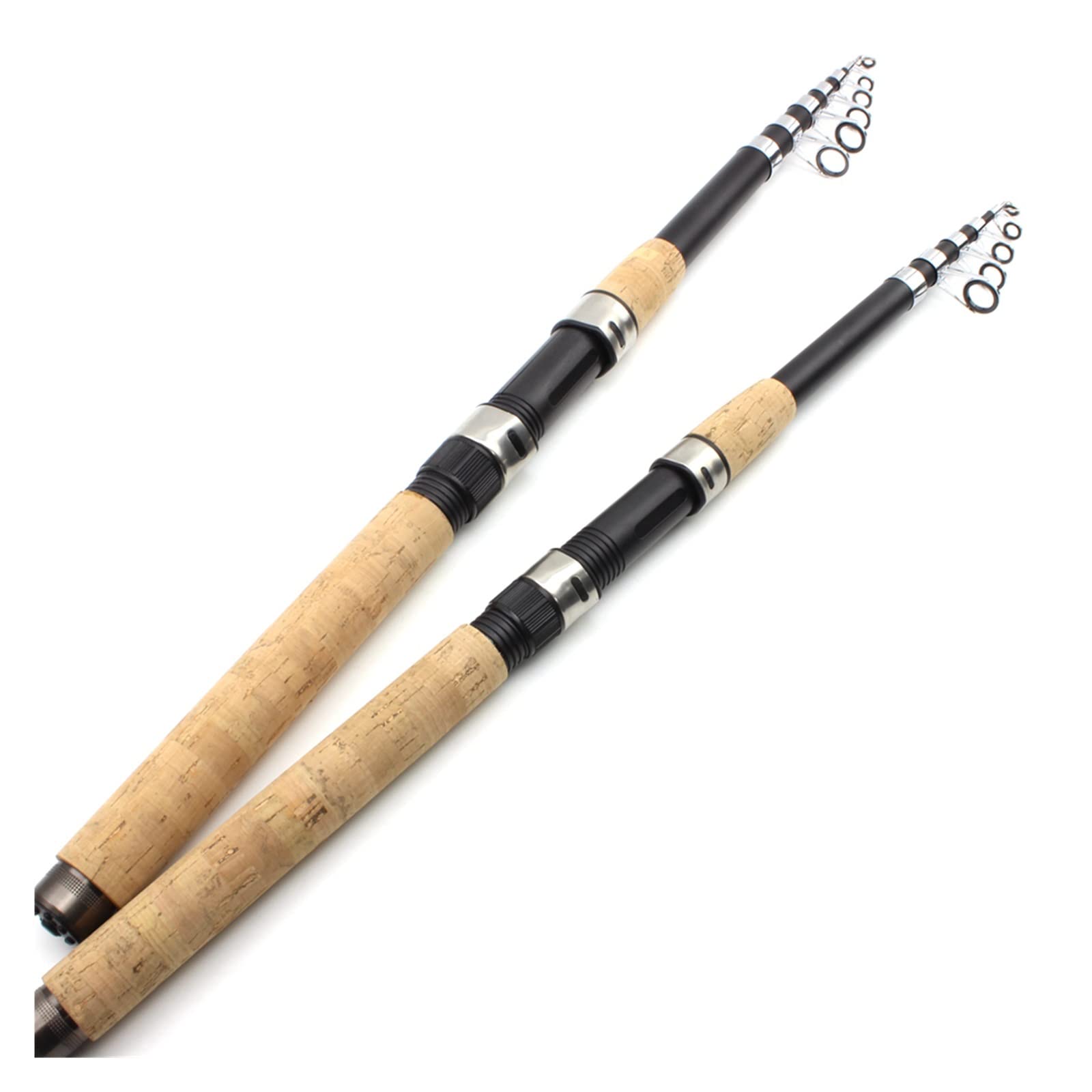 WAYOM Fishing Poles, 2.4m 2.7m 3.0m 3.6m Telescopic Spinning Fishing Rod carbon wooden handle carp fishing pole sea rock fishing rod test 30-150g (Size : 240cm)