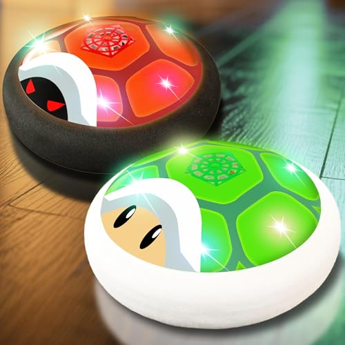 Glückpa 2 Pack Hover Soccer Ball, LED Light Up Air Floating Soccer, Soft Foam Bumpers, Indoor Soccer Toys Games for Boys Age 3-12, Kids Christmas Birthday Gifts