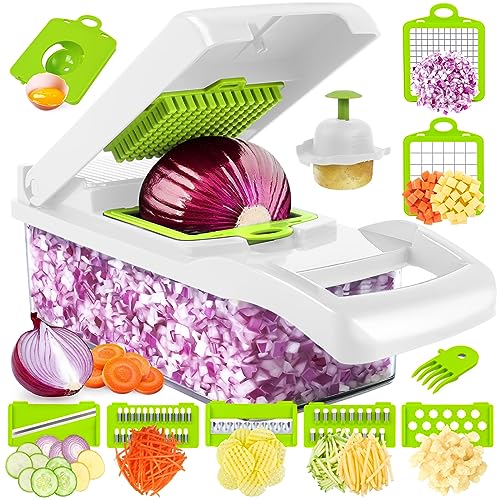 MAIPOR Vegetable Chopper - Multifunctional 15 in 1 Professional Food Chopper - Dicer, Cutter, Egg Slicer