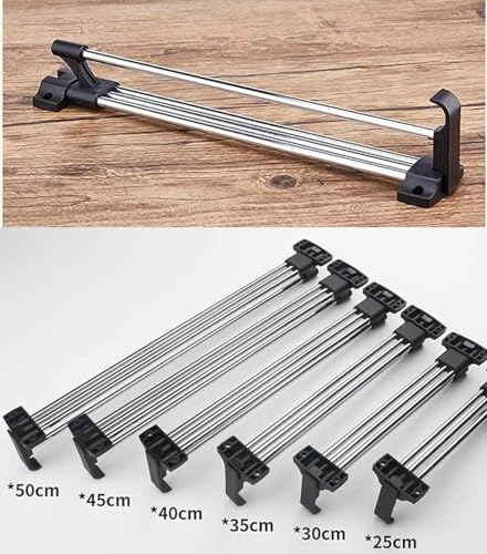 Riel de ropa de extracción de 45cm para armario extensible resistente 4