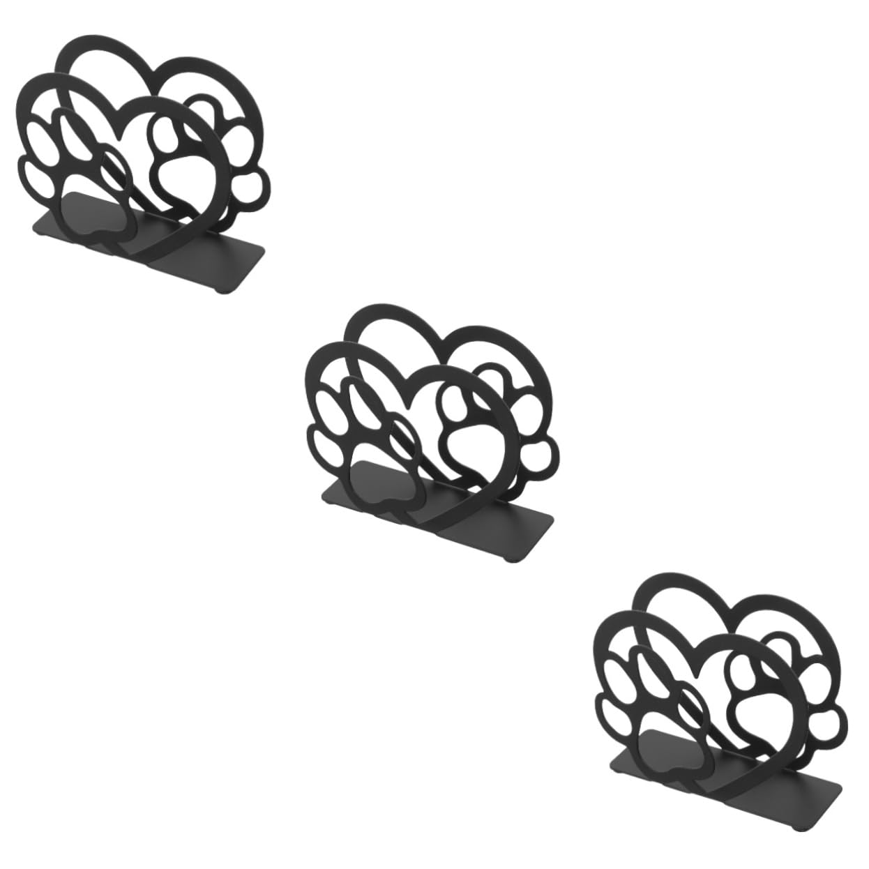 Accessoires de table à manger décoratifs en fer noir forgé