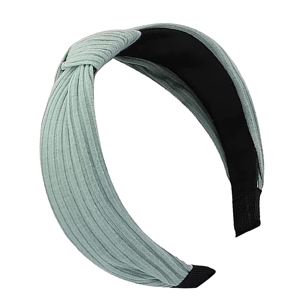 MHU Fashion Cross Knotted Hair Bands Wide Plain Turban Headband for Girls and Women