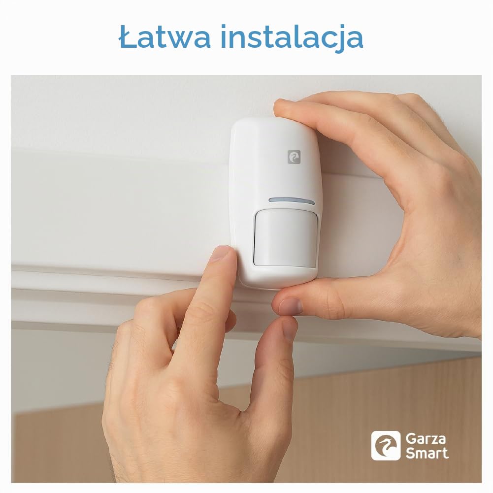 Garza - Inteligentny zestaw alarmowy Wi-Fi do domu, syrena 120 dB, czujnik ruchu i otwieranie drzwi/okna, alarm bez opłat, WiFi 2,4 GHz, pilot zdalnego sterowania za pomocą aplikacji