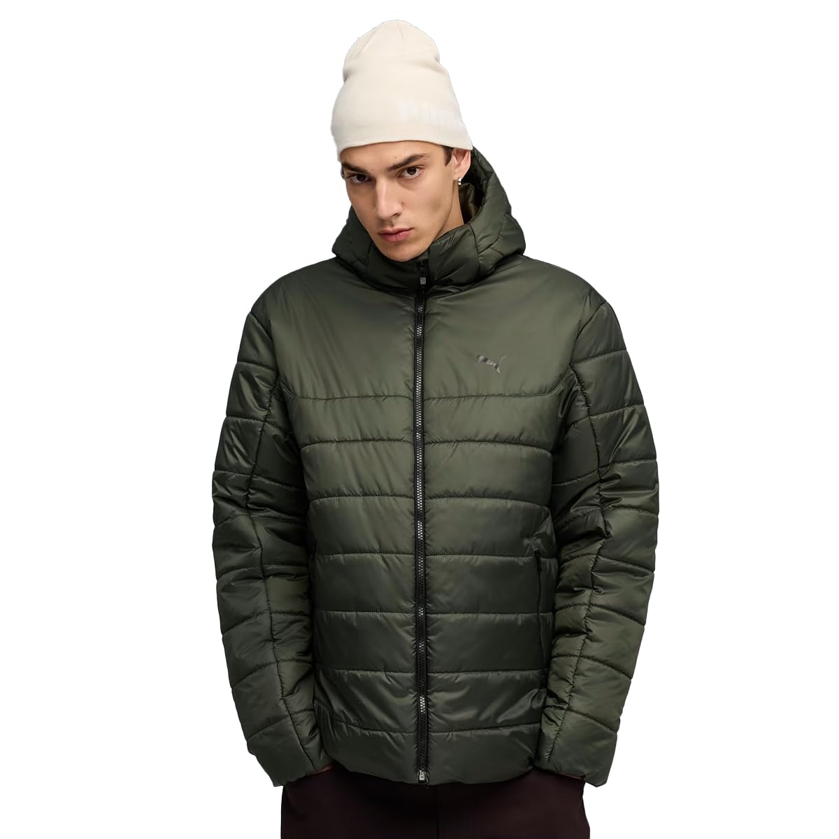 Ess Hooded Padded Erkek Yeşil Günlük Stil Mont 68521170