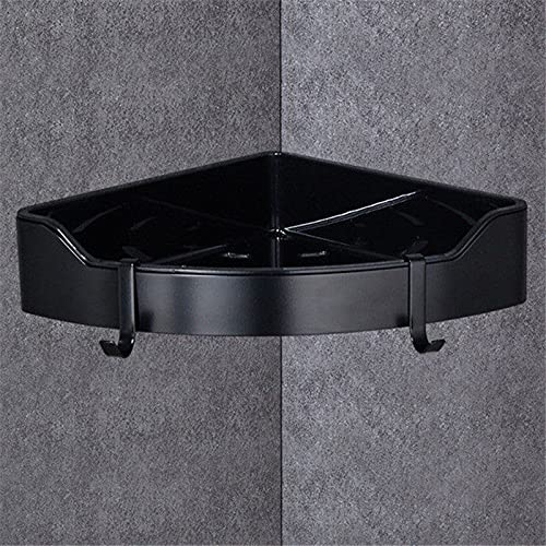 DFGHNBVC Wall Mounted Bathroom Corner Shelfabs Chrome Stainless Steel Triangle Shelf For Cosmetics Shampoo Accessoriesversatile Black Onetier Kitchen Spice Rack.,Black One Tier