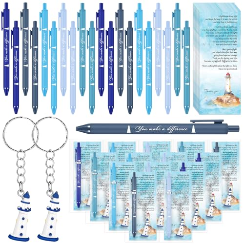 Sayglossy 50 Set Lighthouse Motivational Gifts Bulk Inspirational Lighthouse Pens