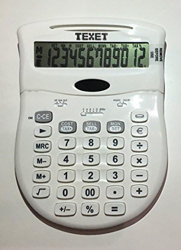 Texet Solar & Battery Power Office Desk Calculator White