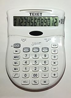 Texet Solar & Battery Power Office Desk Calculator White
