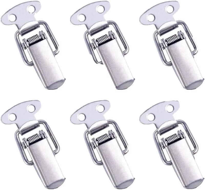 6PCS Toggle Latches Spring Loaded Clamp Clip Case Box Latch Catch Toggle Tension Lock Lever Clasp Closures Crate Lock Snap Lock(6pcs M)