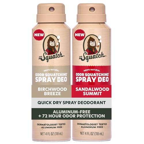 Dr. Squatch Spray Natural Deodorant Men, Aluminum Free (4oz, 2-Pack) - image 1
