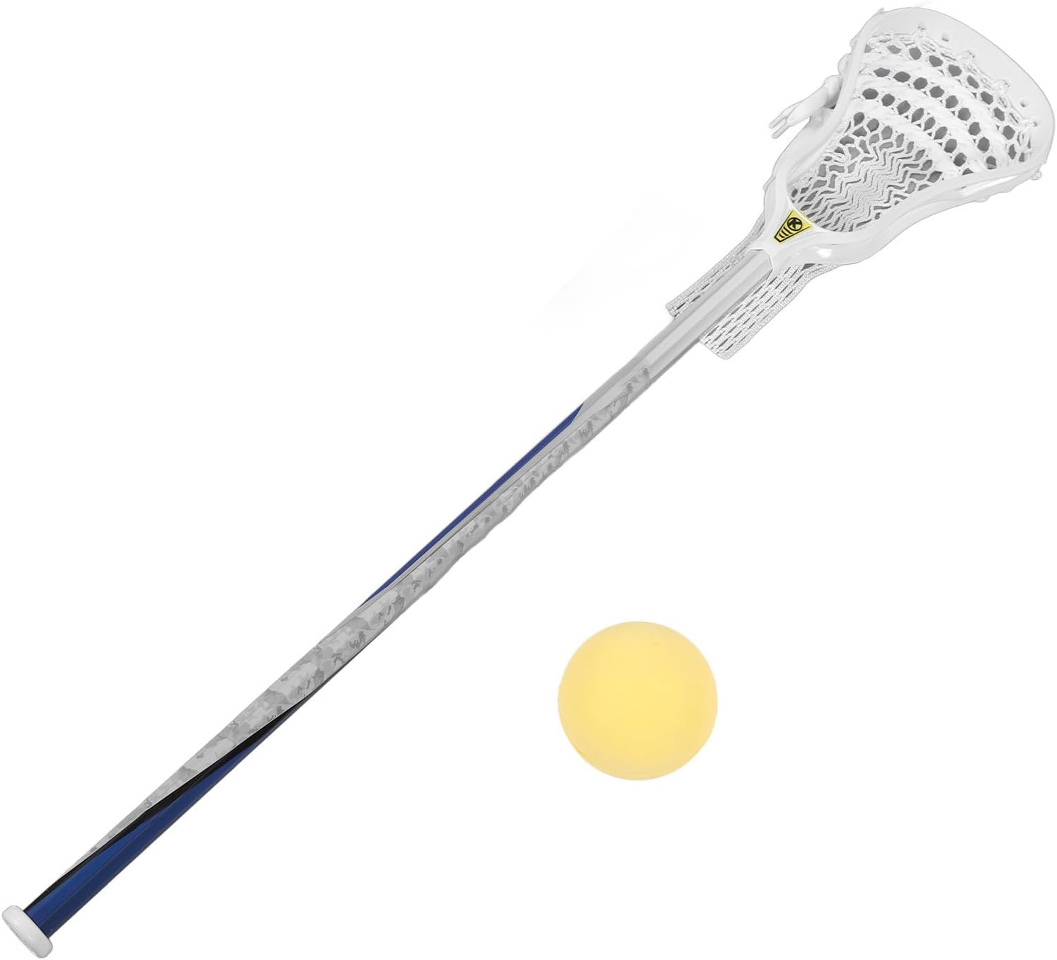 Lacrosse Stick Set, Bright Aluminum Alloy Boys Lacrosse Stick Set Develop Right Basics with Non Falling Tail for Player for Practice (Black Mesh)