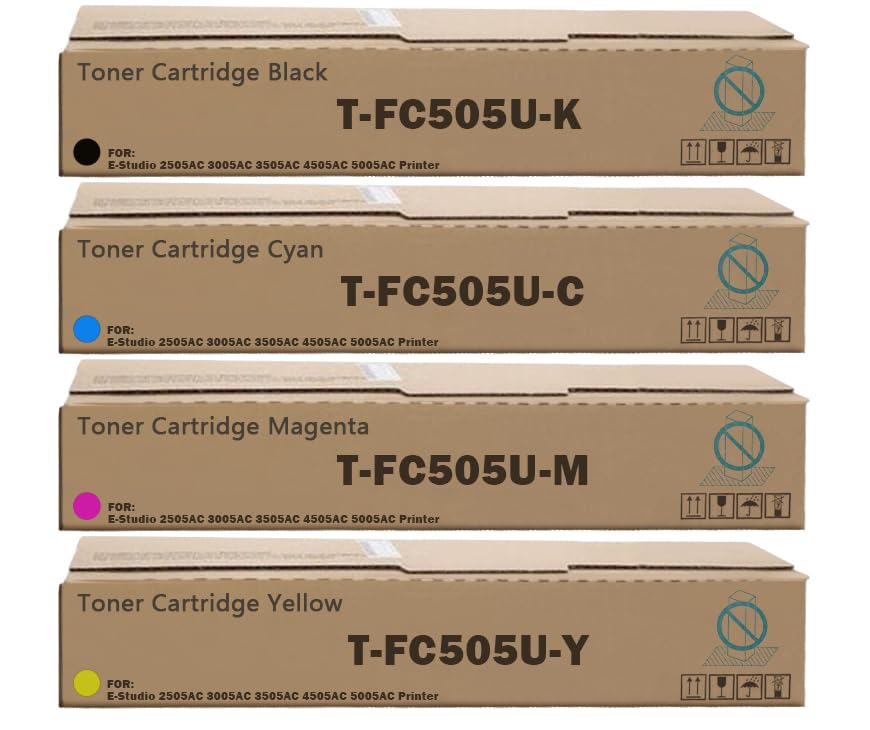 T-FC505U High Capacity Toner Cartridge Compatible with Toshiba T-FC505U-K T-FC505U-C T-FC505U-M T-FC505U-Y use for Toshiba E-Studio 2505AC 3005AC 3505AC 4505AC 5005AC Printer